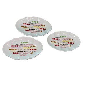 Toscany Japan Vintage Ice Cream Sundae Dish Retro Type Face Set of 3